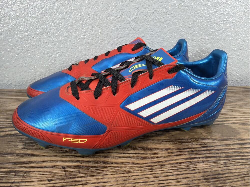 Adidas F-50 Mens Size 7 Traxion Soccer Cleats Red Blue V24800